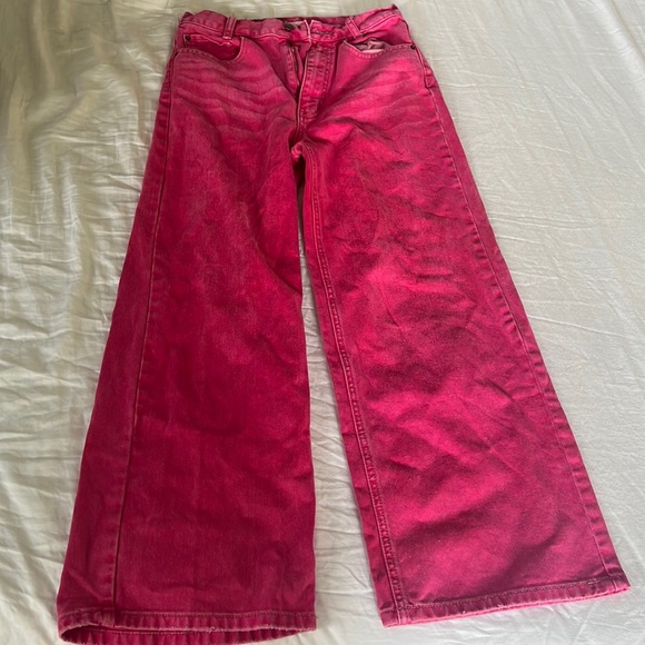 Urban Outfitters Hot Pink BDG Wide Legged Jeans - Picture 1 of 4
